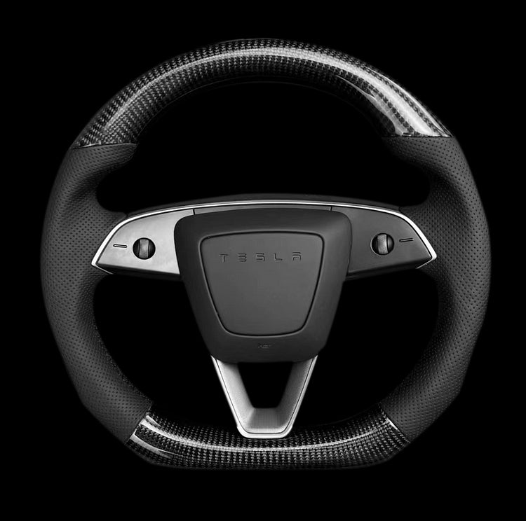 Sport Carbon Fiber Steering Wheel Replacement for Model 3 Highland & Model Y Juniper - Teskay