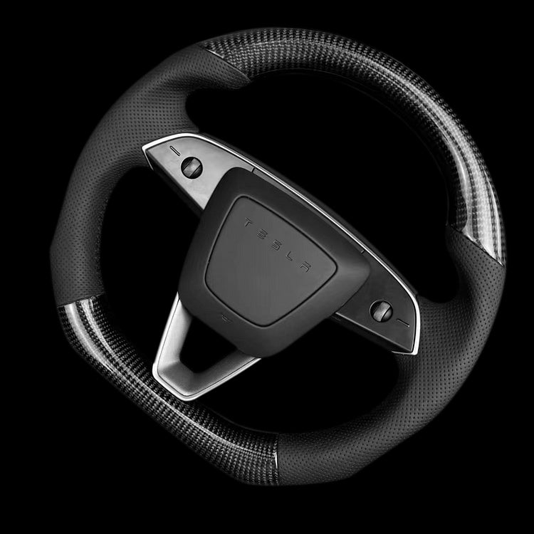 Sport Carbon Fiber Steering Wheel Replacement for Model 3 Highland & Model Y Juniper - Teskay