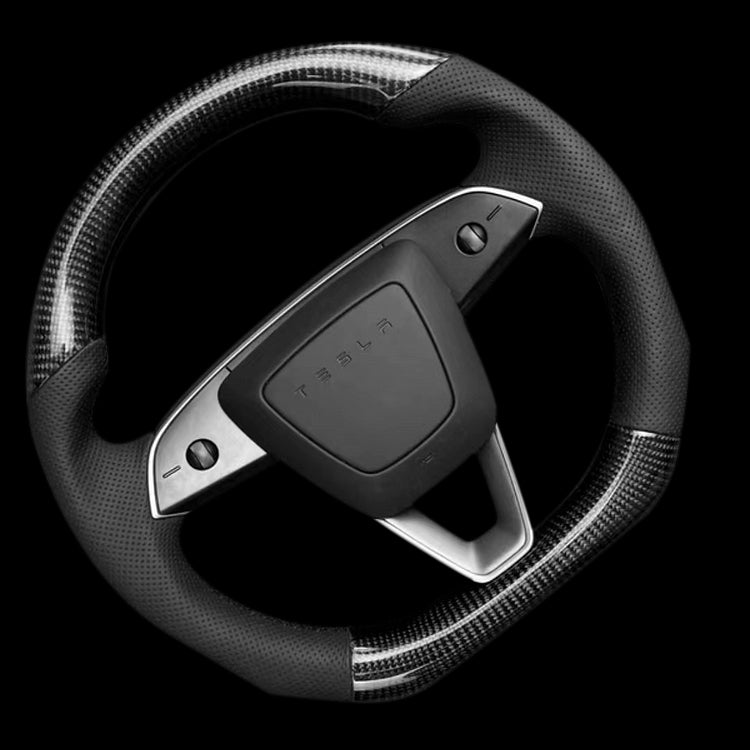 Sport Carbon Fiber Steering Wheel Replacement for Model 3 Highland & Model Y Juniper - Teskay