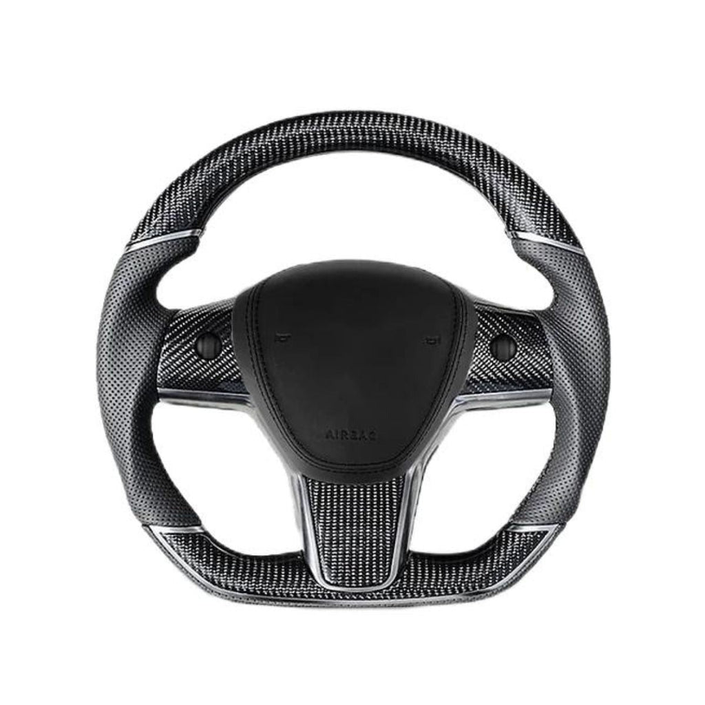 Sport Grip Carbon Fiber Steering Wheel for Tesla Model 3 / Y