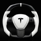 Square Carbon Fiber Steering Wheel for Tesla Model 3 / Y - Teskay