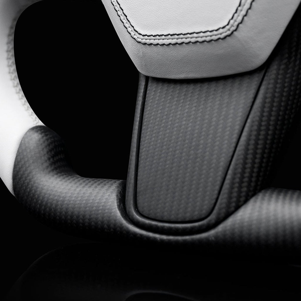 Square Carbon Fiber Steering Wheel for Tesla Model 3 / Y - Teskay