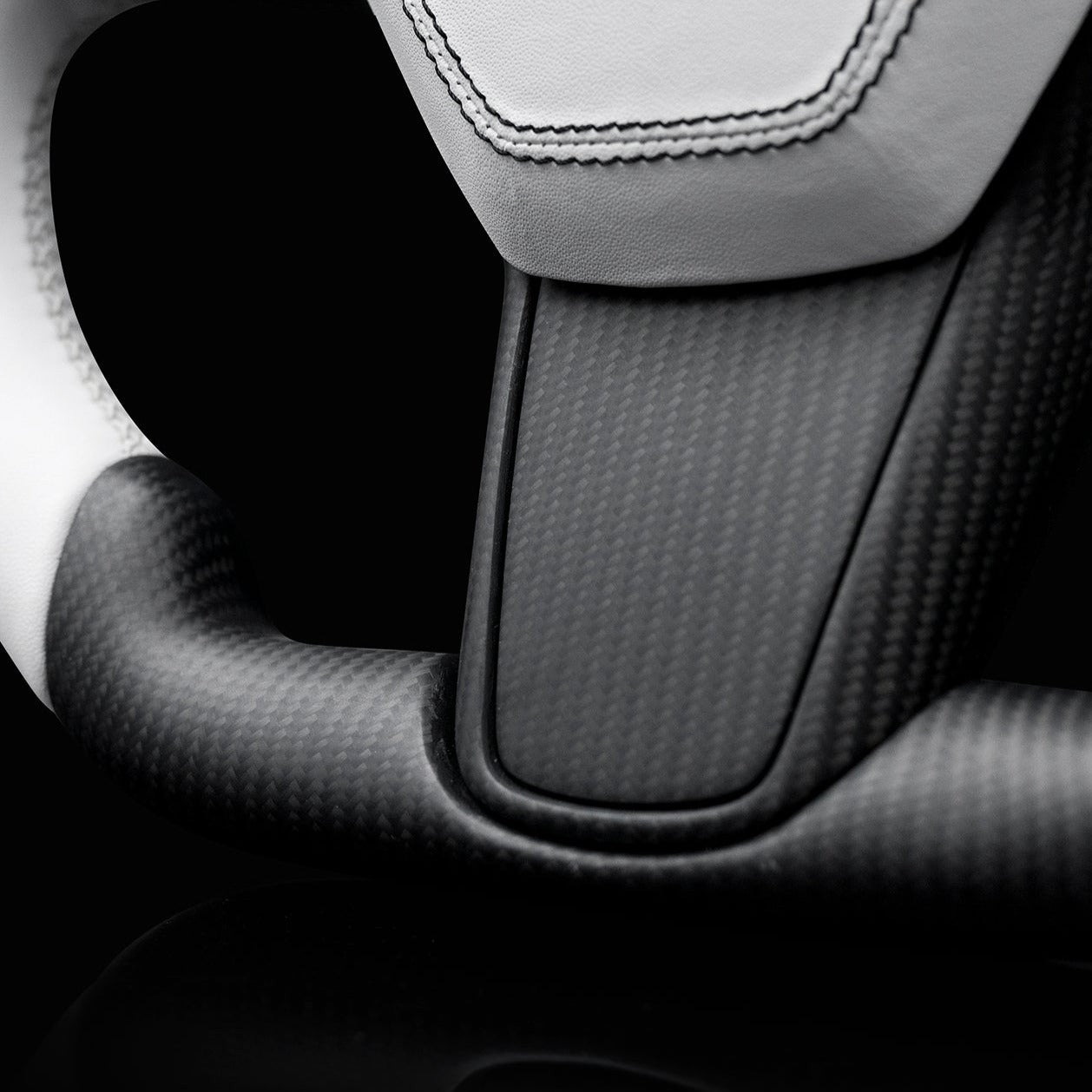 Square Carbon Fiber Steering Wheel for Tesla Model 3 / Y - Teskay