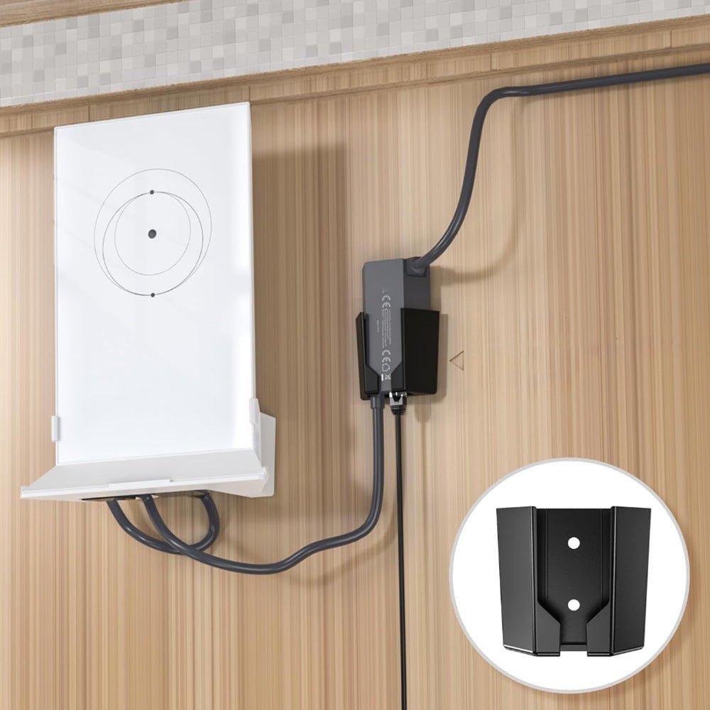 Starlink Gen 2 Ethernet Adapter Bracket | Wall Mount & Cable Manager - Teskay