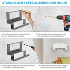 Starlink Gen 3 Router Mount | All-in-One Metal Wall Mount Kit - Teskay