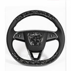Real Dry Carbon Fiber Steering Wheel Trim Covers for Model Y Juniper & Model 3 Highland - Teskay