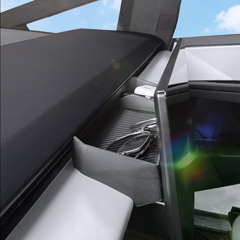 Storage Box Behind Navigation Screen for Cybertruck
