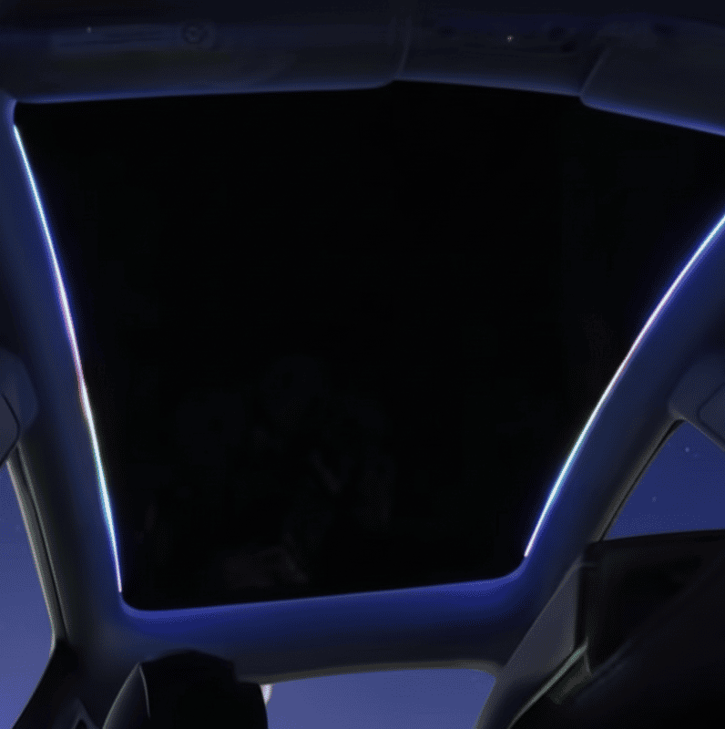 Streamer LED Ambient Light for Model 3/Y (2020-Present) | App Controlled Sunroof Light