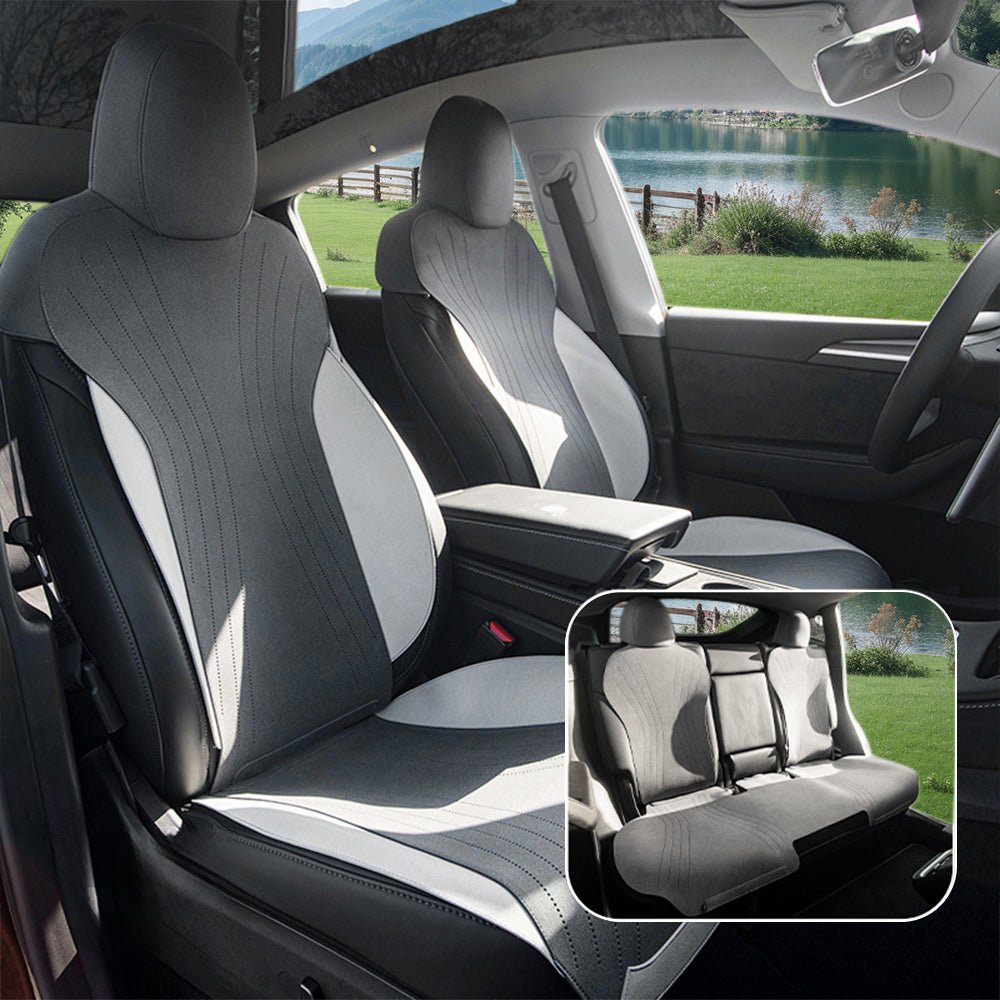 Suede Seat Covers for Tesla Model 3 & Model Y - Teskay