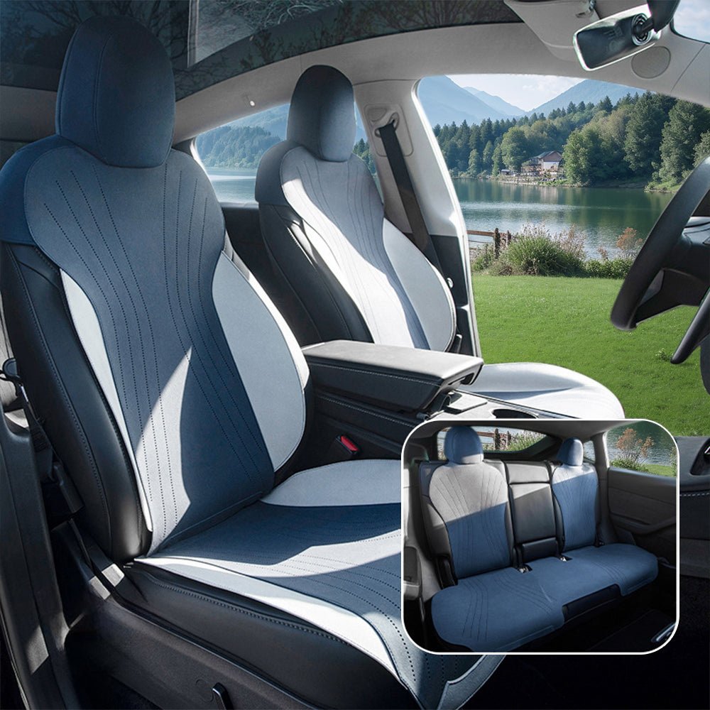 Suede Seat Covers for Tesla Model 3 & Model Y - Teskay