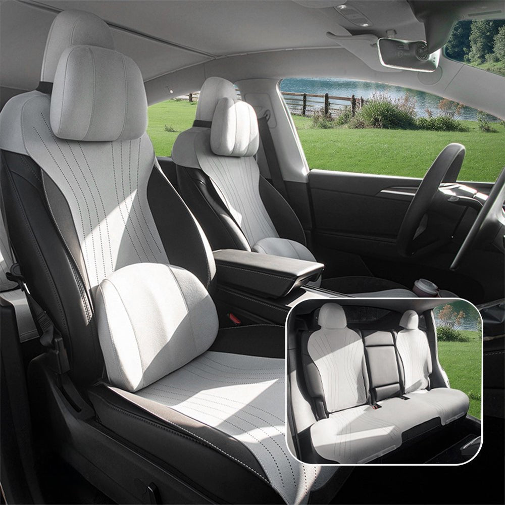 Suede Seat Covers for Tesla Model 3 & Model Y - Teskay