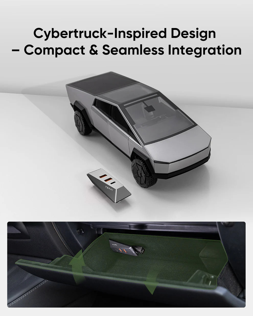 Glovebox USB Hub, Compatible with Tesla Model 3 & Model Y