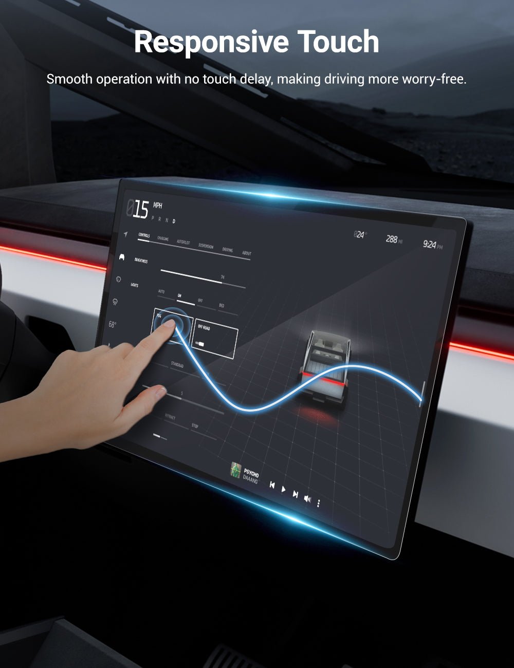 Tempered Screen Protector for Tesla Cybertruck - Teskay