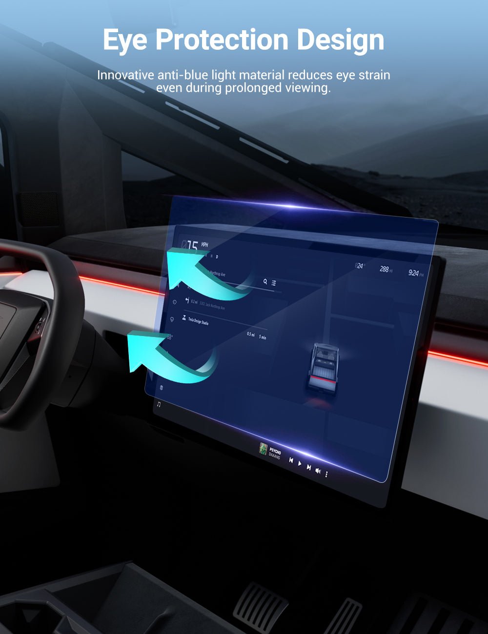 Tempered Screen Protector for Tesla Cybertruck - Teskay