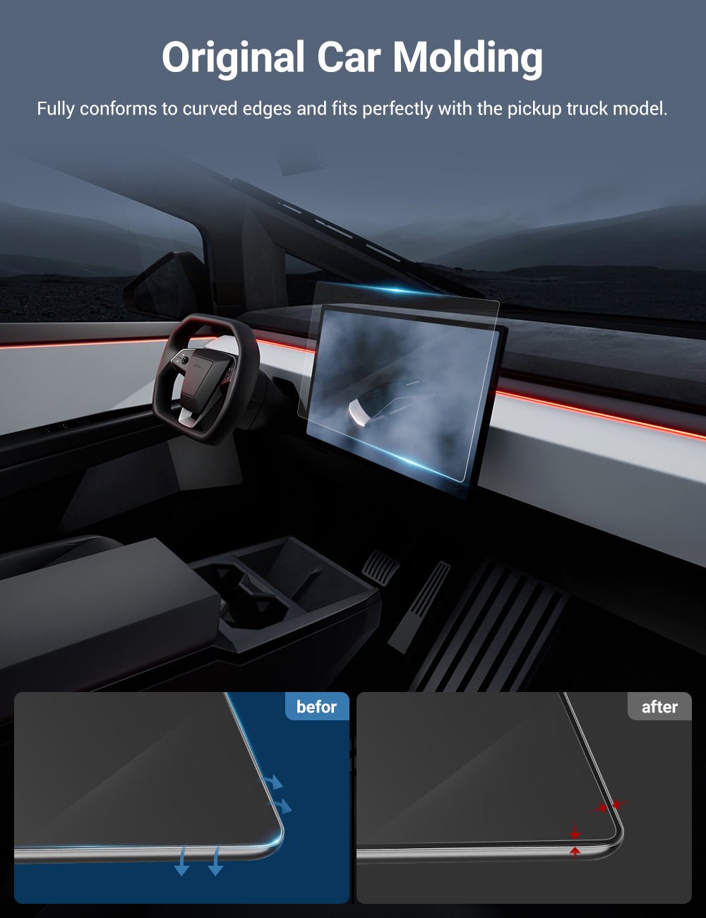 Tempered Screen Protector for Tesla Cybertruck - Teskay