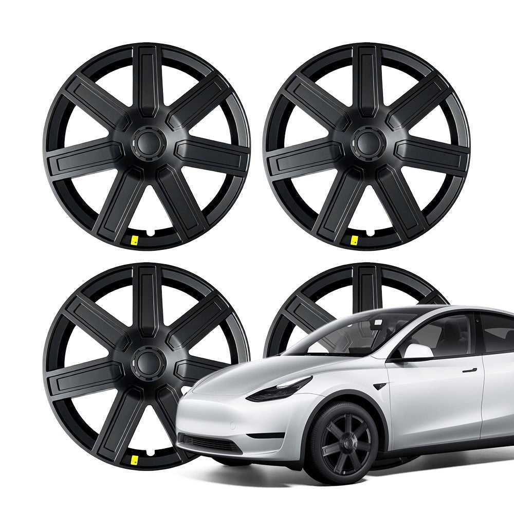 19″ Mecha Style Wheel Covers for Tesla Model Y Model Y 19″ Gemini Wheels (2020 - 2025.03) Matte Black