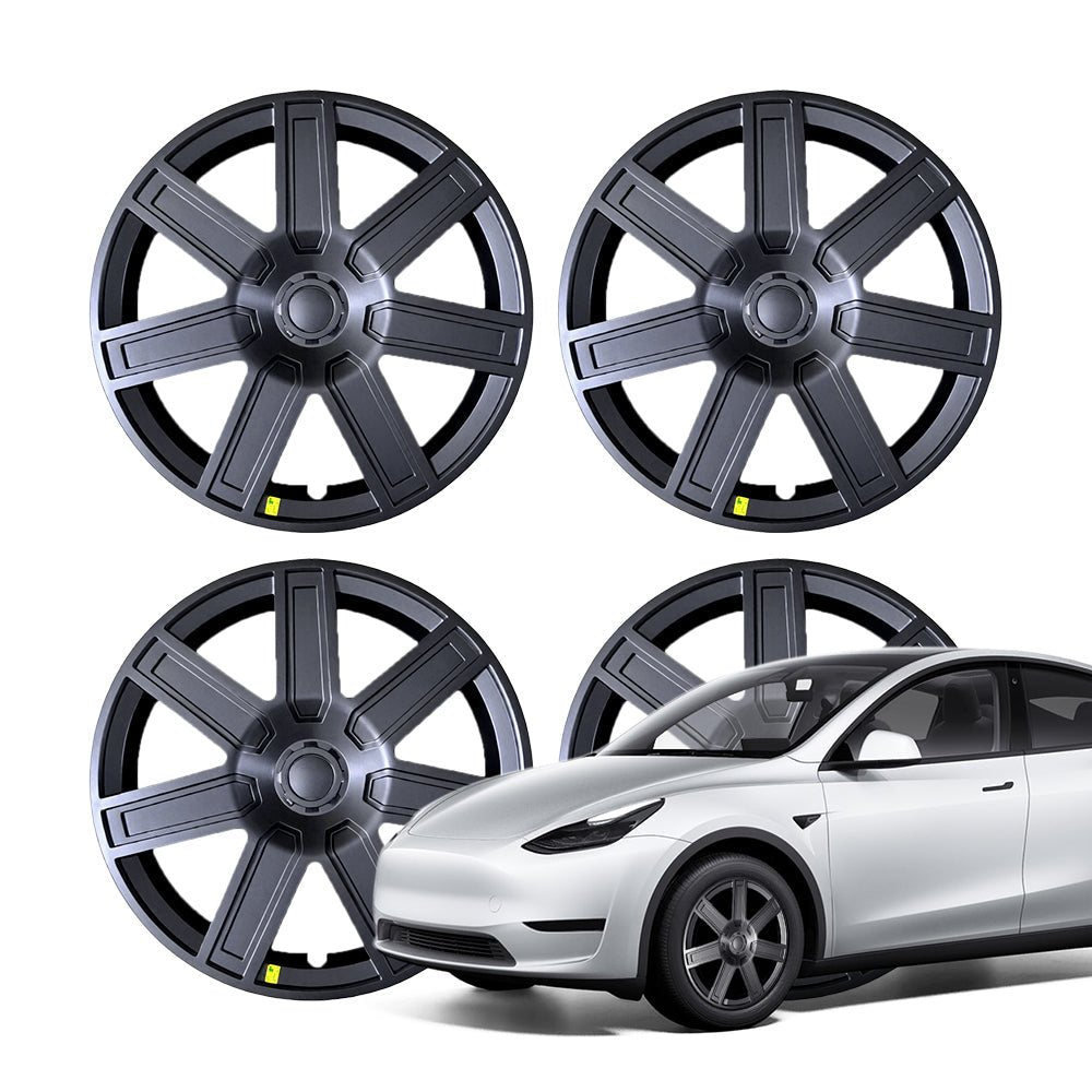 19″ Mecha Style Wheel Covers for Tesla Model Y Model Y 19″ Gemini Wheels (2020 - 2025.03) Gun Grey