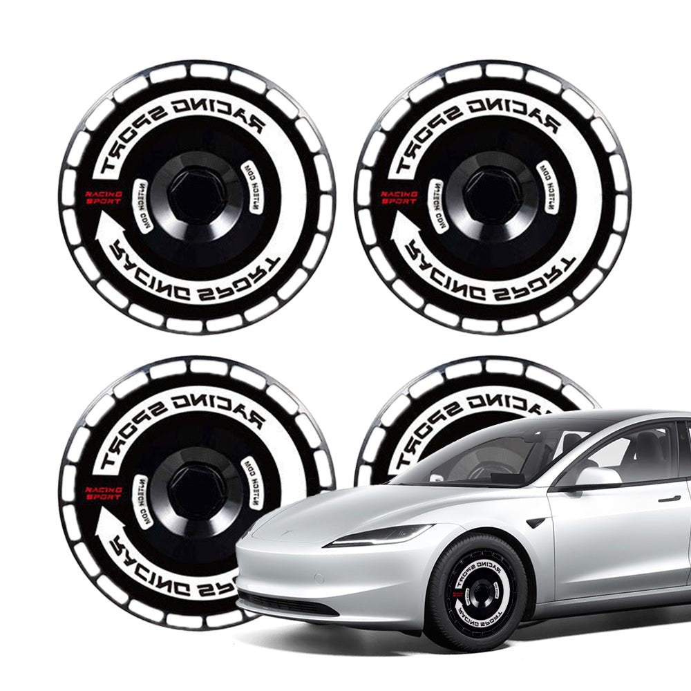 Aero DISC Wheel Covers for Model Y / Model 3 Black Wheel Cover + C Sticker