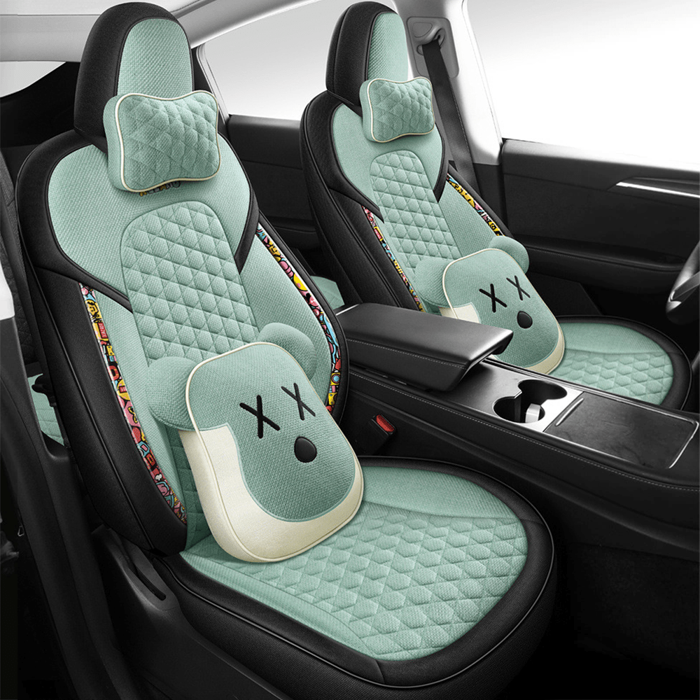 Cotton-Linen Seat Covers for Tesla Model 3 - Teskay