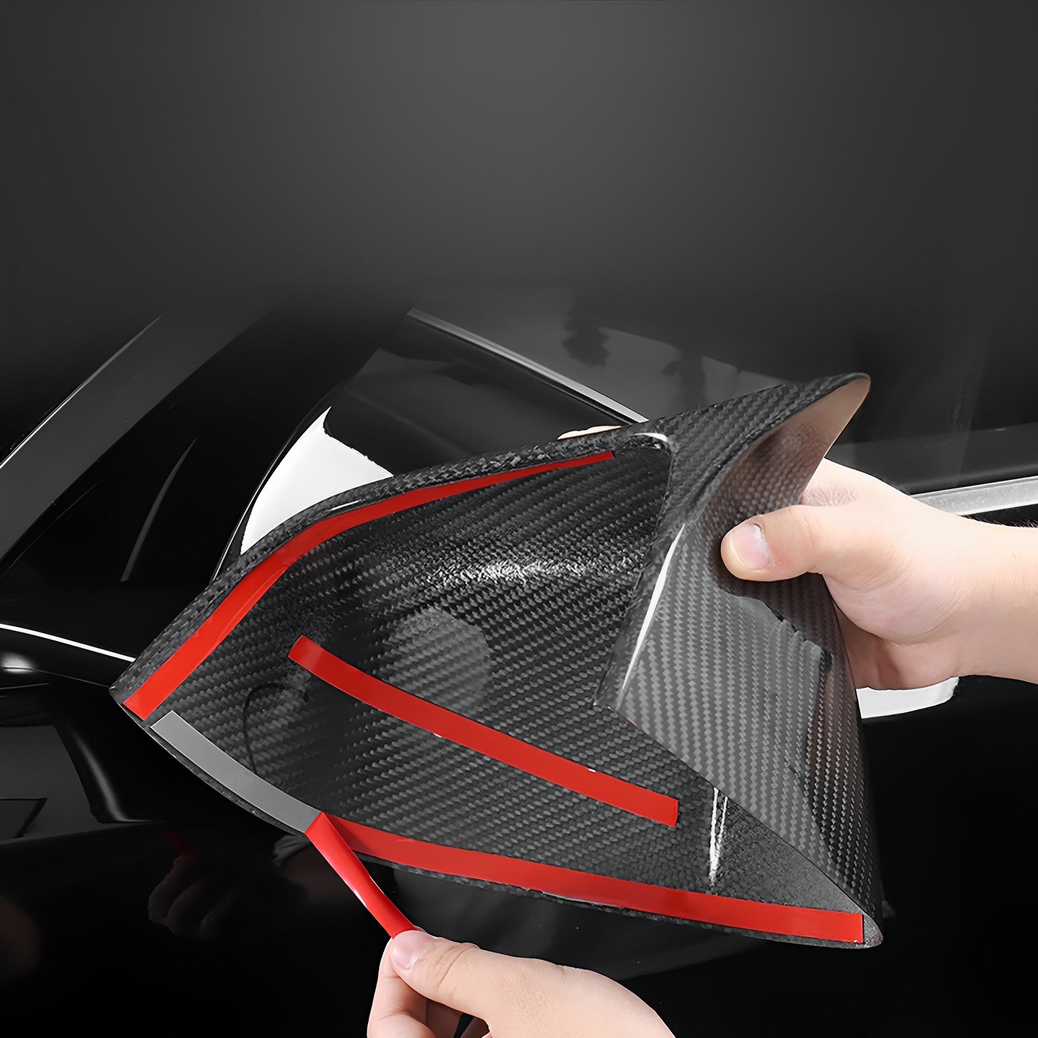 Dry Carbon Fiber Sporty Mirror Caps for Tesla Model S/X