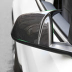 Dry Carbon Fiber Sporty Mirror Caps for Tesla Model S/X