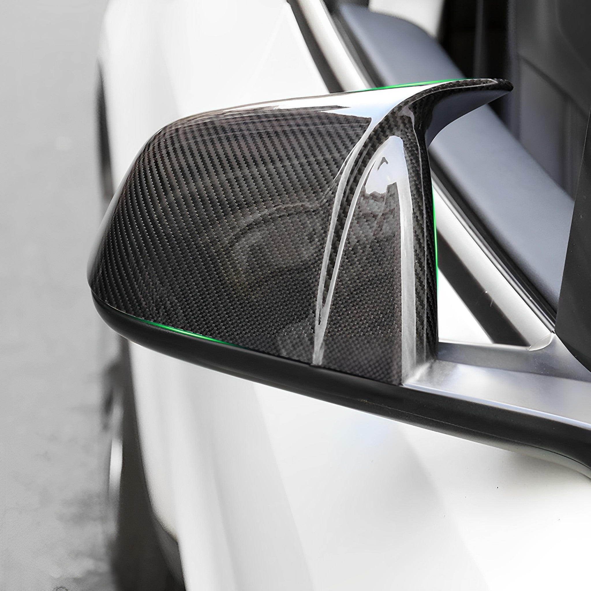 Dry Carbon Fiber Sporty Mirror Caps for Tesla Model S/X