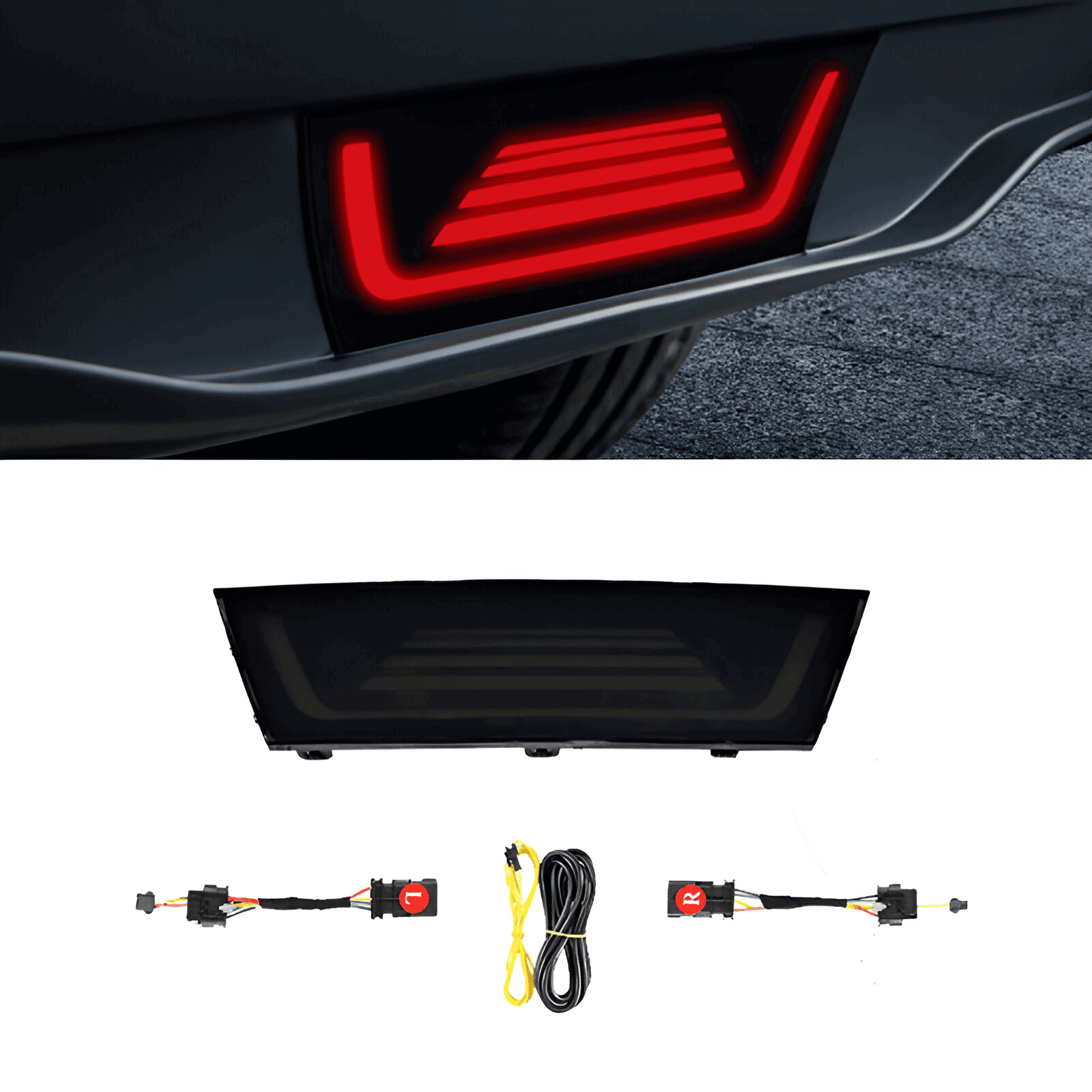 Pilot Light for Model Y (2020-2025.03) Black - Zebra crossing