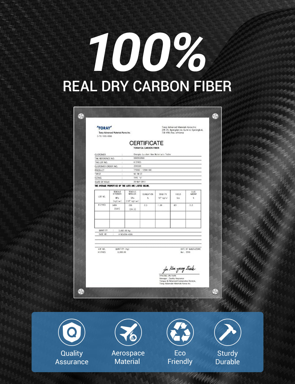 Real Dry Carbon Fiber Dashboard Cover for Model 3 Highland / Model Y Juniper