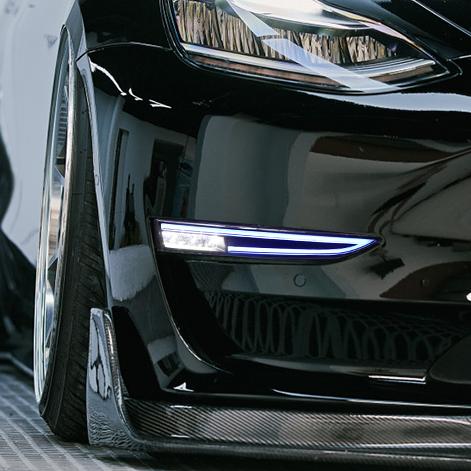 RGB Front Bumper Fog Light Upgrade for Model 3/Y