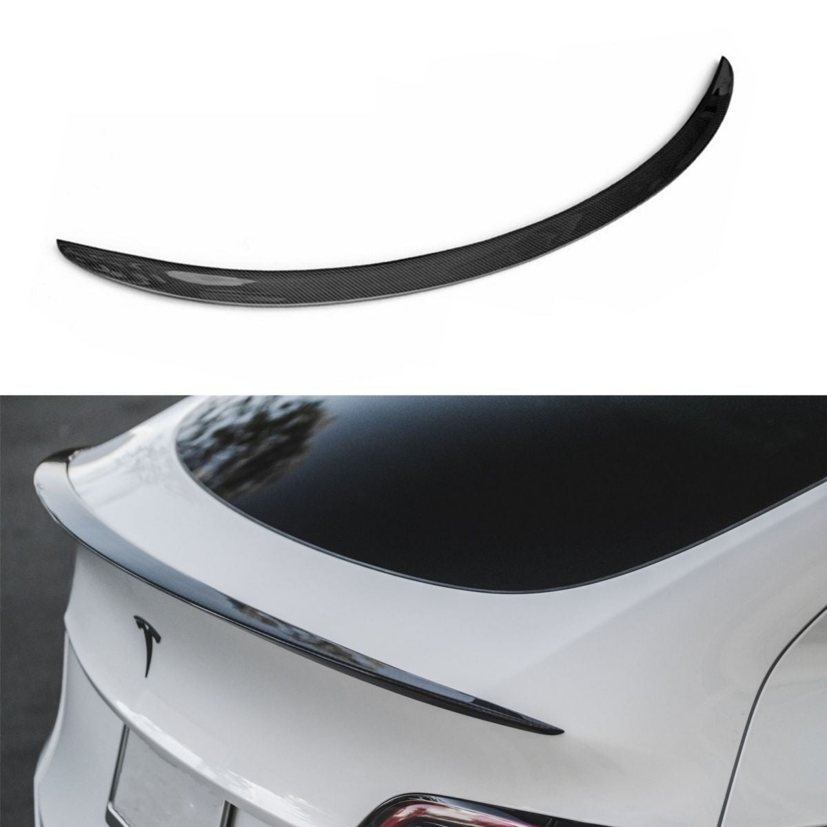 Highland Dry Carbon Fiber Performance Spoiler for Tesla Model 3/Y - Teskay