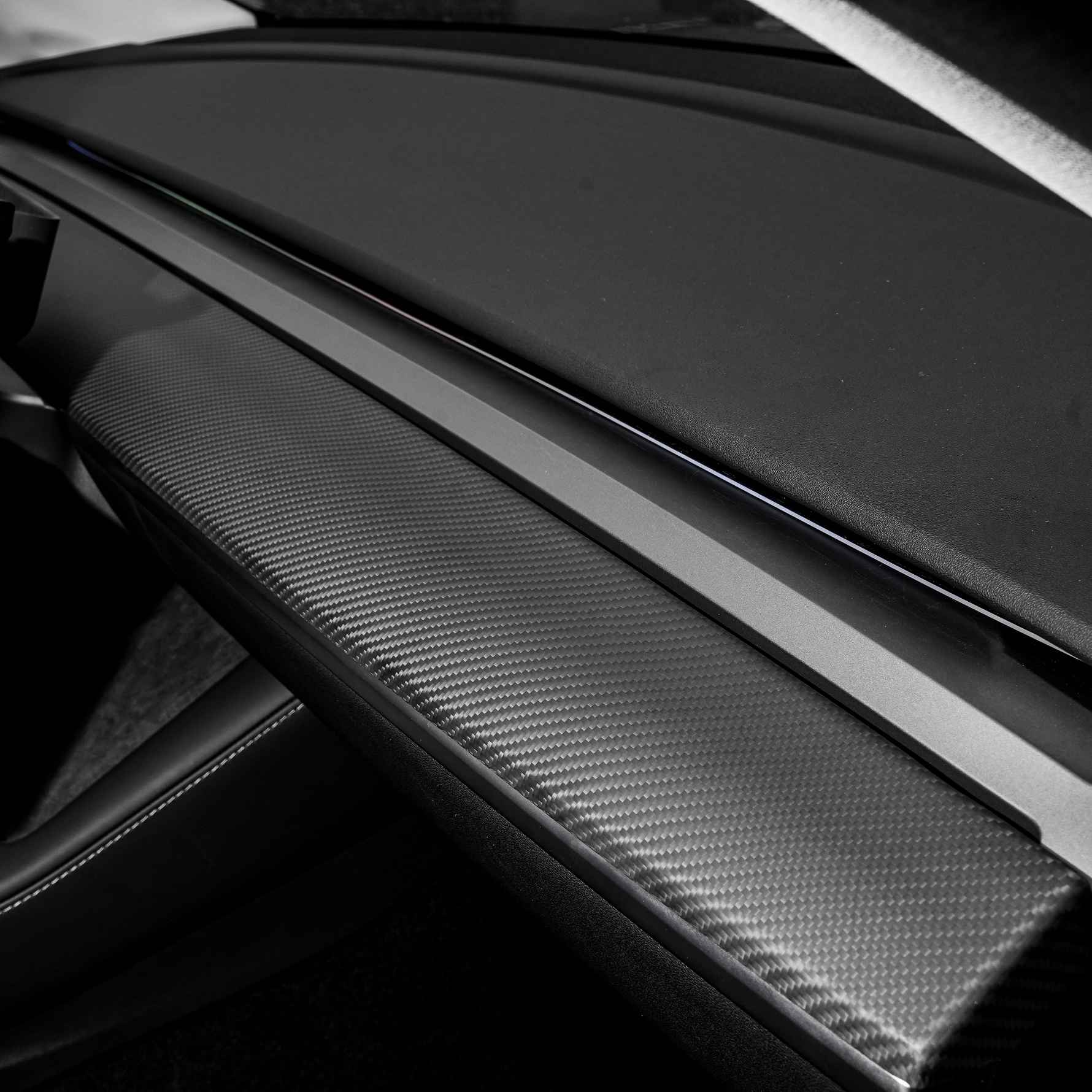 Carbon Fiber Dashboard Cover for Tesla Model 3/Y - Teskay
