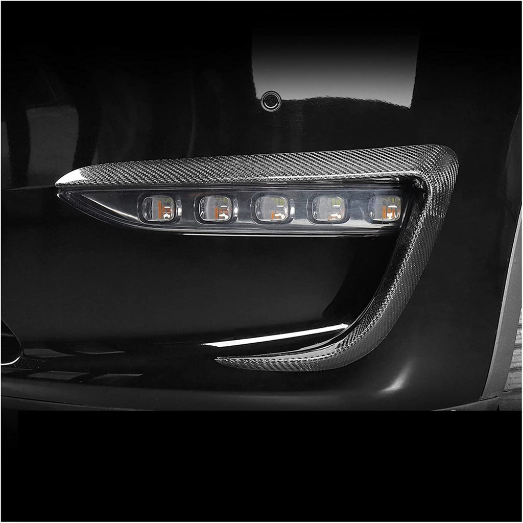 Tesla Model Y Carbon Fiber Fog Light Trim