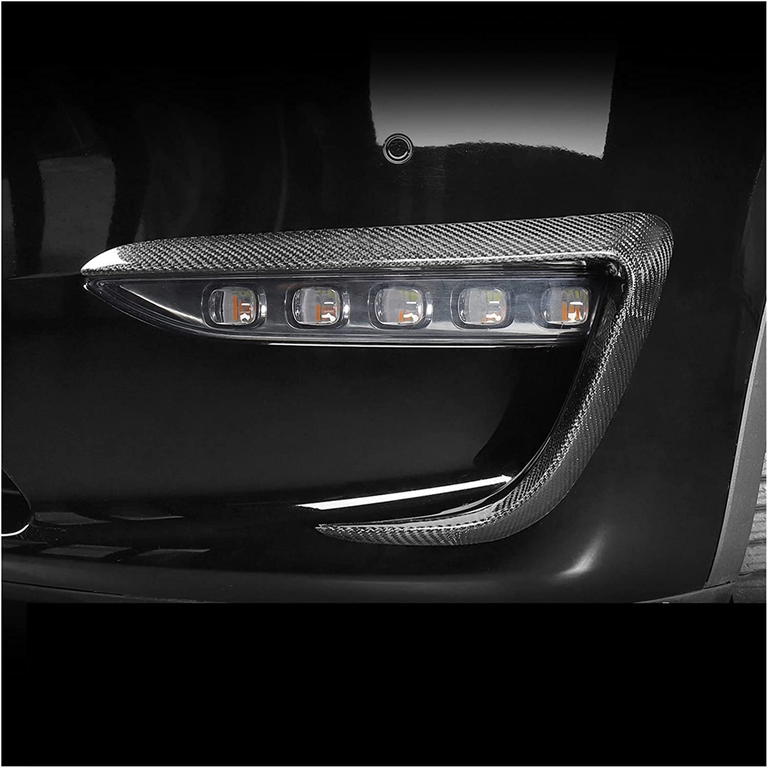Tesla Model Y Carbon Fiber Fog Light Trim