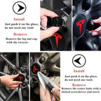 Tesla Center Cap Kit - Premium Aero Wheel Cover with Tesla Logo for Model S/3/X/Y (All Years) - ABS Plastic & Aluminum Plating-1