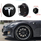 Tesla Center Cap Kit - Premium Aero Wheel Cover with Tesla Logo for Model S/3/X/Y (All Years) - ABS Plastic & Aluminum Plating-3