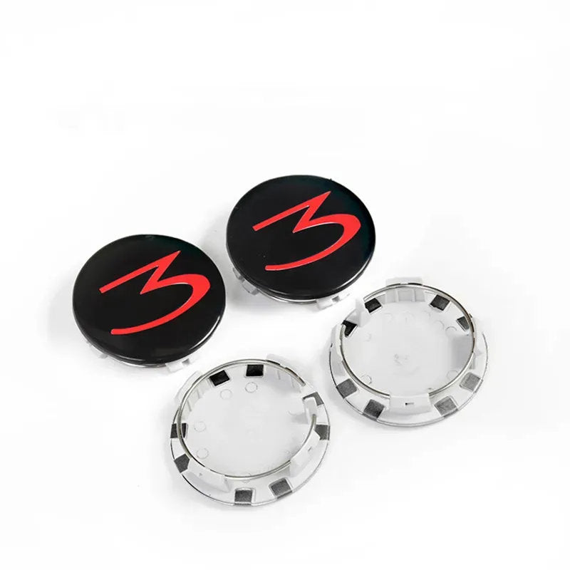 Tesla Model 3 Center Cap Kit (2017-2024) - Aero Wheel Cover Set w/ 3D Logo, Lug Nut Covers & Removal Tool-3