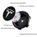 LED Wheel Light Covers for Tesla Center Caps - Compatible with Model S/3/X/Y (Set of 4) - Kinetic Lighting for Enhanced Safety and Style-5