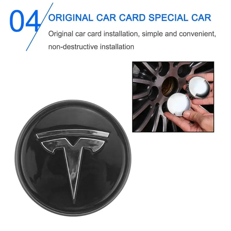 LED Wheel Light Covers for Tesla Center Caps - Compatible with Model S/3/X/Y (Set of 4) - Kinetic Lighting for Enhanced Safety and Style-9