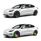 LED Wheel Light Covers for Tesla Center Caps - Compatible with Model S/3/X/Y (Set of 4) - Kinetic Lighting for Enhanced Safety and Style-13