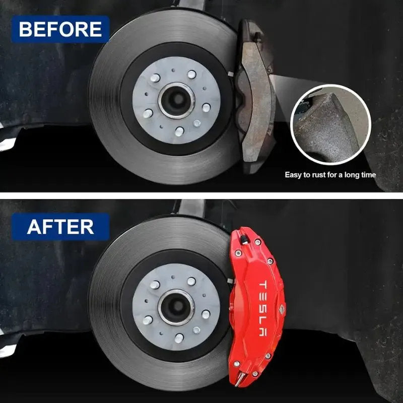 19"-22" Tesla Model X/S Brake Caliper Covers – Aluminum Alloy, Sporty Upgrade for 2018-2025 Models-4