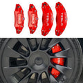 19"-22" Tesla Model X/S Brake Caliper Covers – Aluminum Alloy for 2018-2025 Models Red