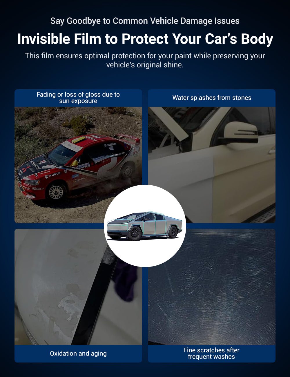 TPU Full Car Paint Protection Film for Tesla Cybertruck - Teskay