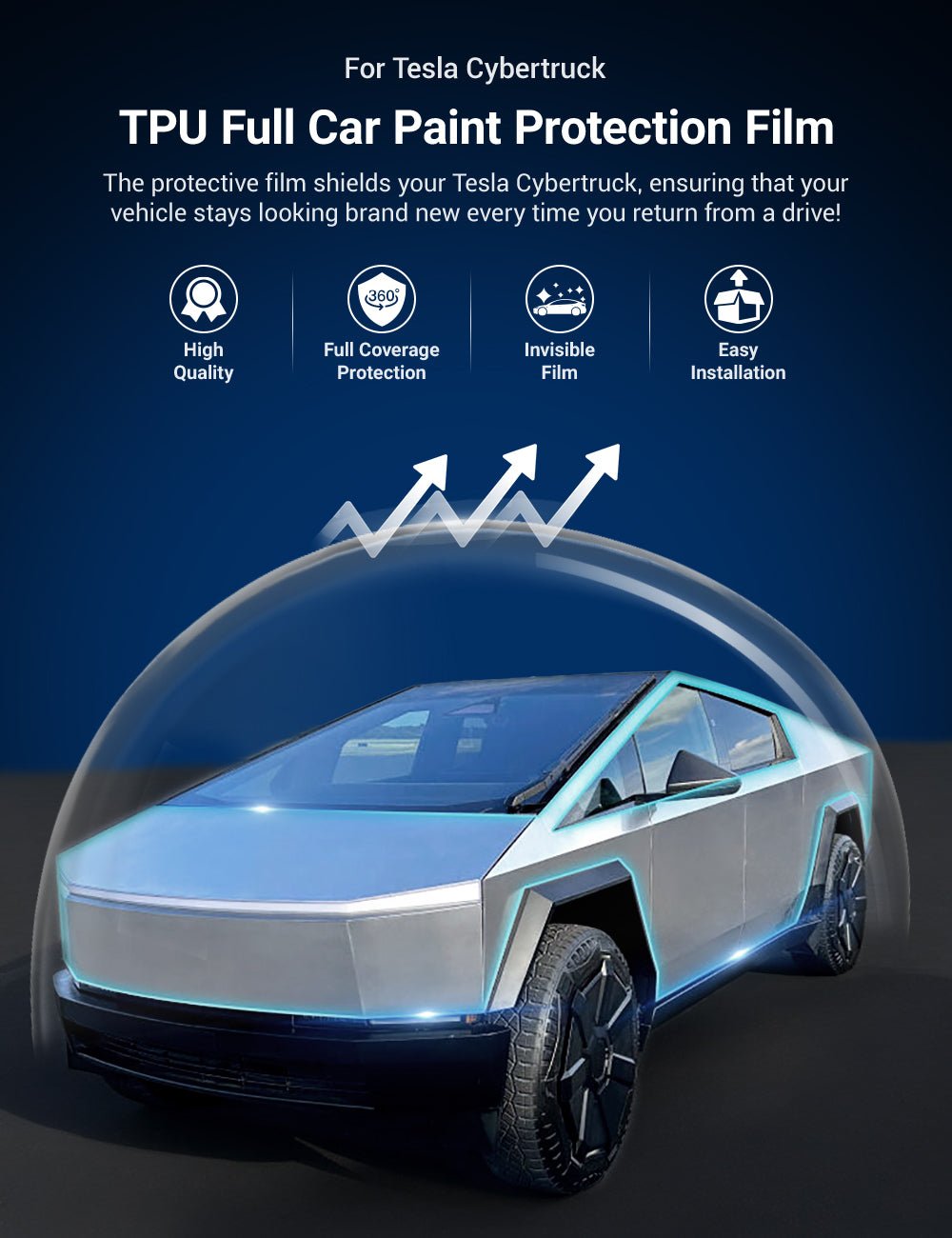 TPU Full Car Paint Protection Film for Tesla Cybertruck - Teskay