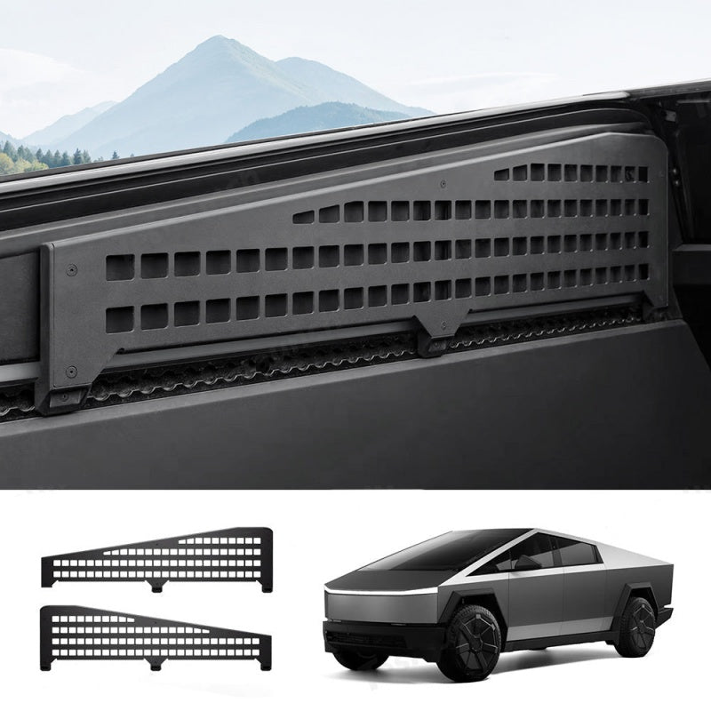 2-in-1 L-Track MOLLE Panel for Cybertruck | Modular Bed Storage Solution - Teskay