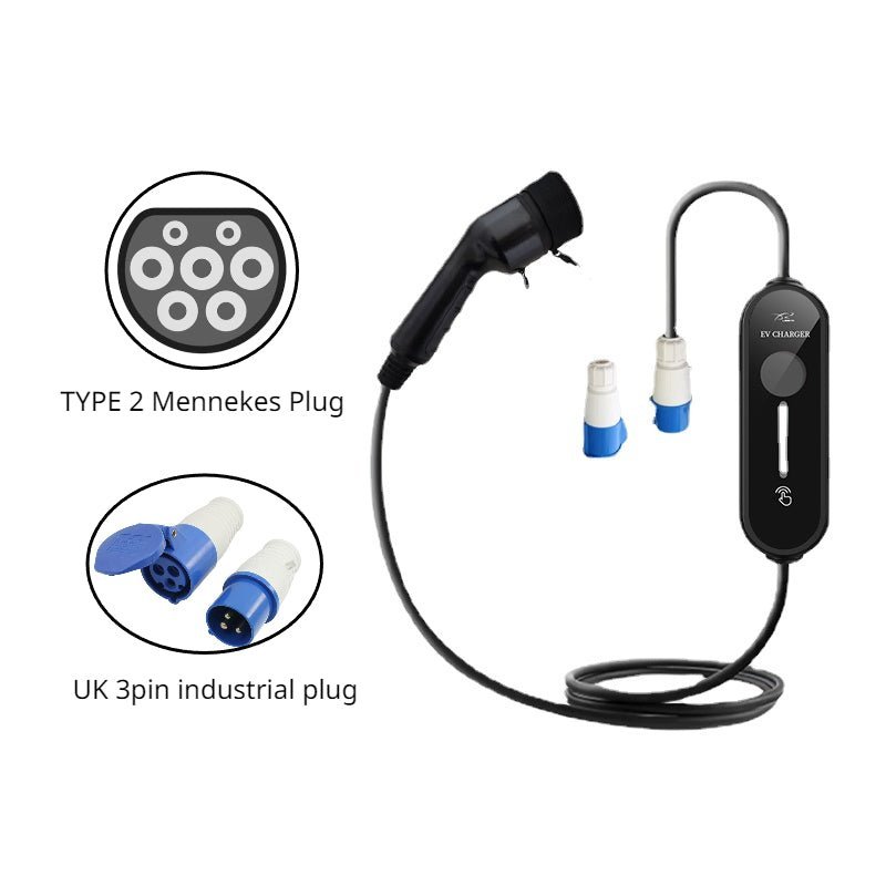 TYPE 2 Mennekes Level 1 Electric Vehicle (EV) Charger - Teskay
