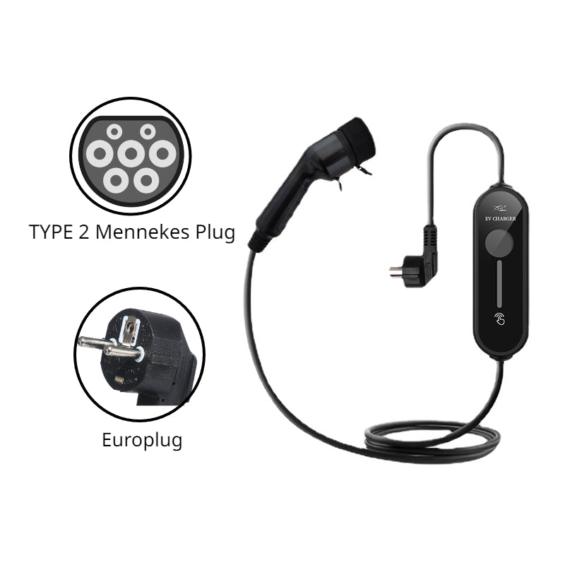 TYPE 2 Mennekes Level 1 Electric Vehicle (EV) Charger - Teskay