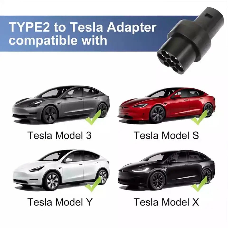 TYPE 2 to Tesla TPC charger adapter | 500V | 200A - Teskay