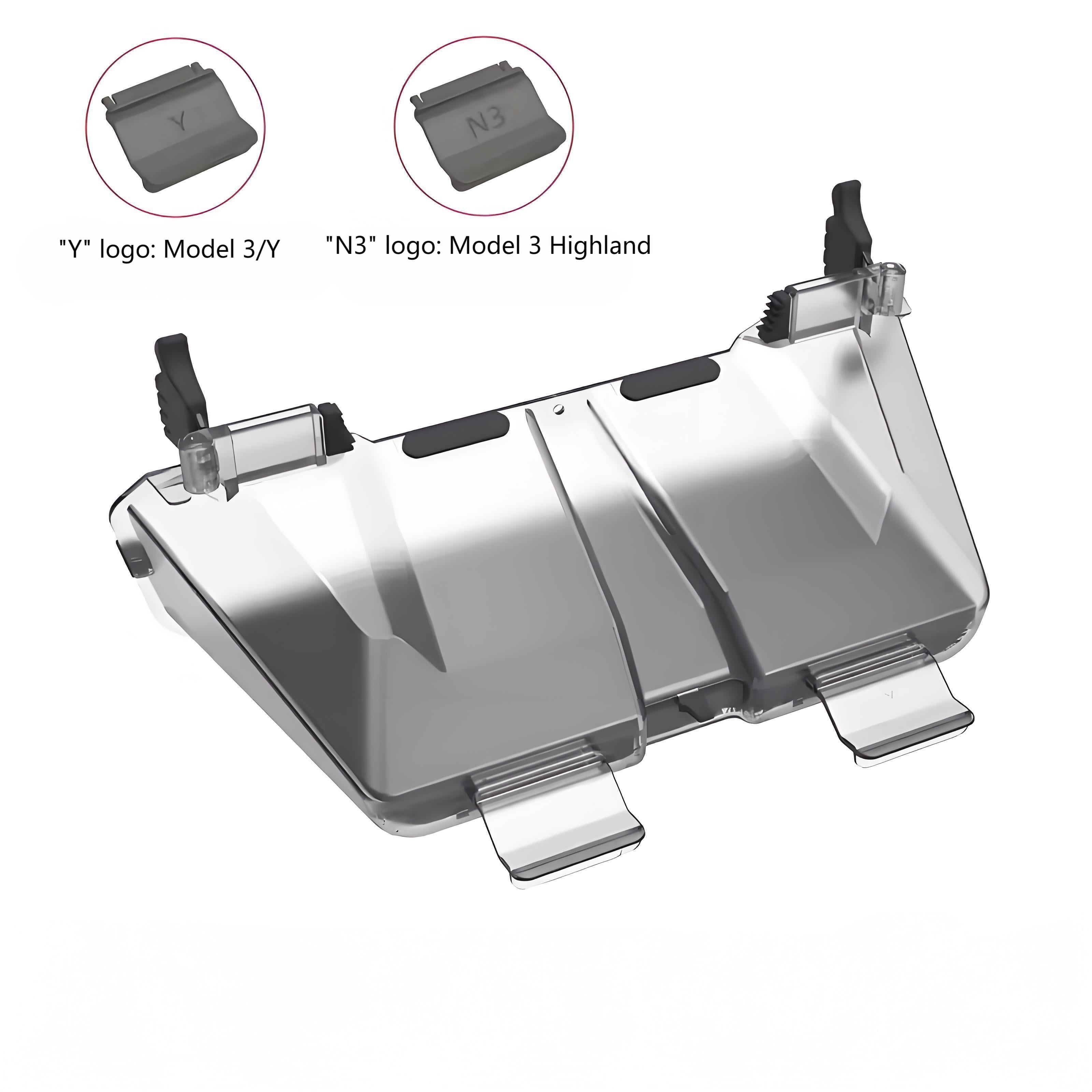 Under Screen Storage Box for New Model Y / 3 Highland Transparent White