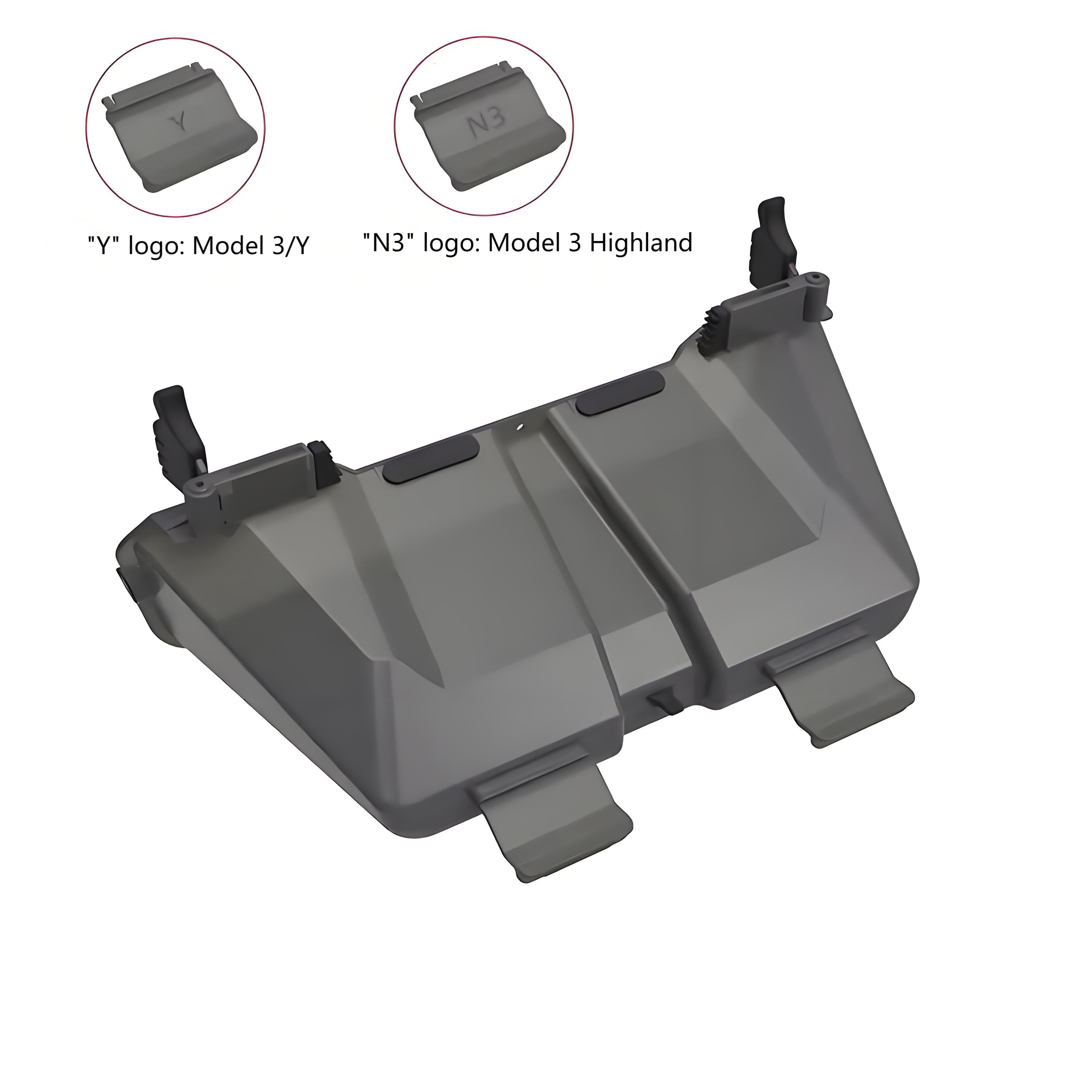 Under Screen Storage Box for New Model Y / 3 Highland Transparent black