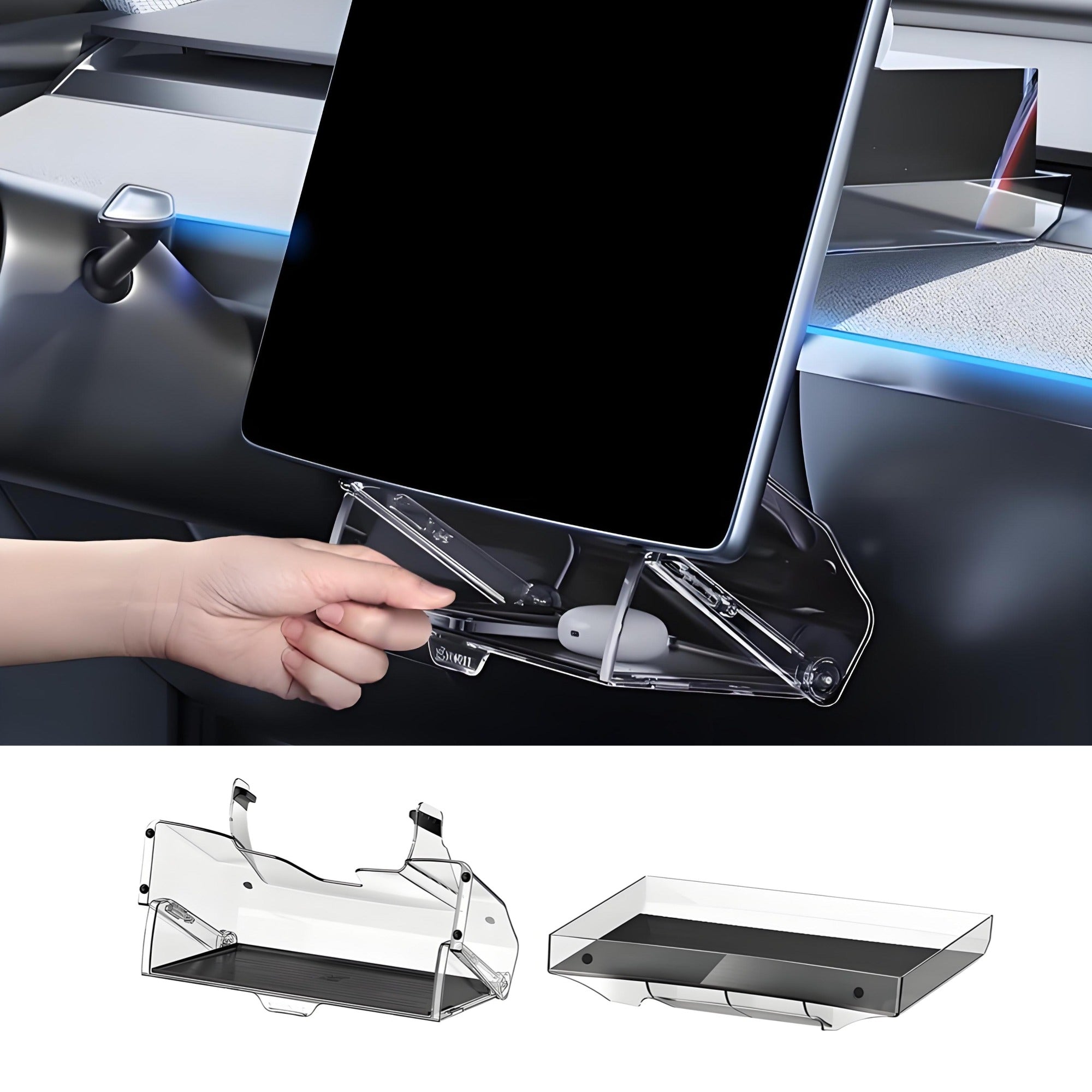 Under Screen Storage Organizer for Tesla Model Y Juniper & Model 3 Highland